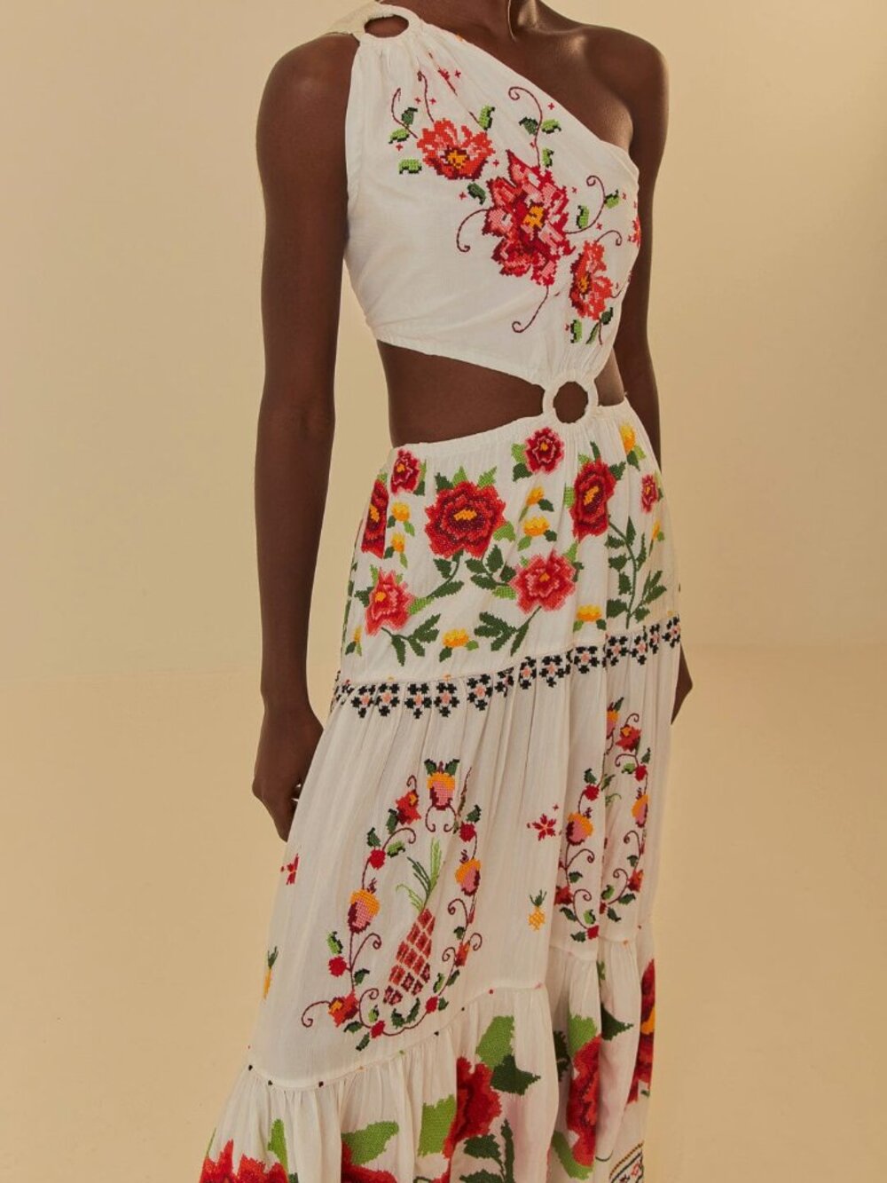 FARM Rio Embroidered Carmina Floral Maxi Dress sz Small NWT ABSOLUTELY GORGEOUS! - Picture 3 of 11
